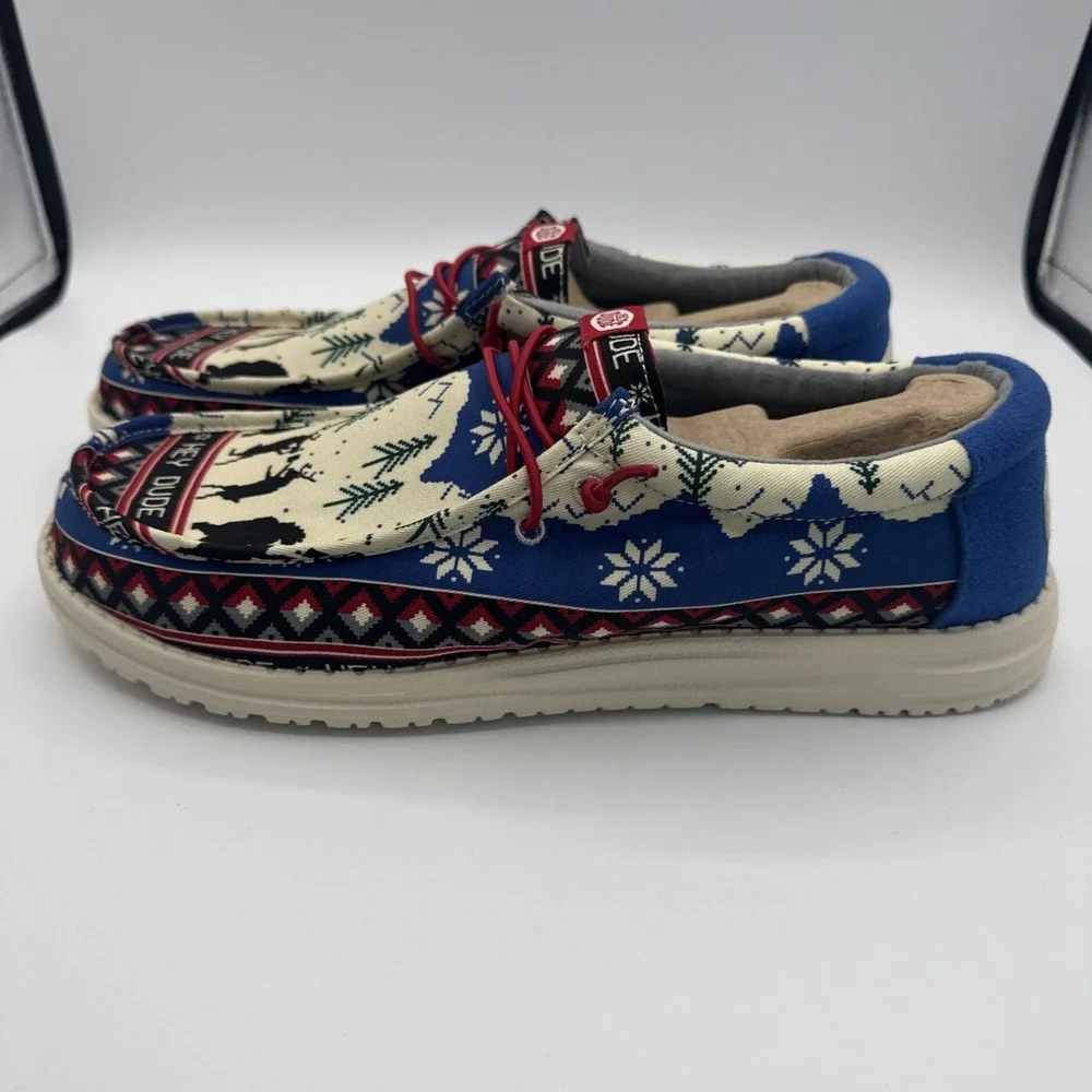 Hey Dude Wally Holiday Cheers - Holiday‎ White/Multi Sz Mens 13